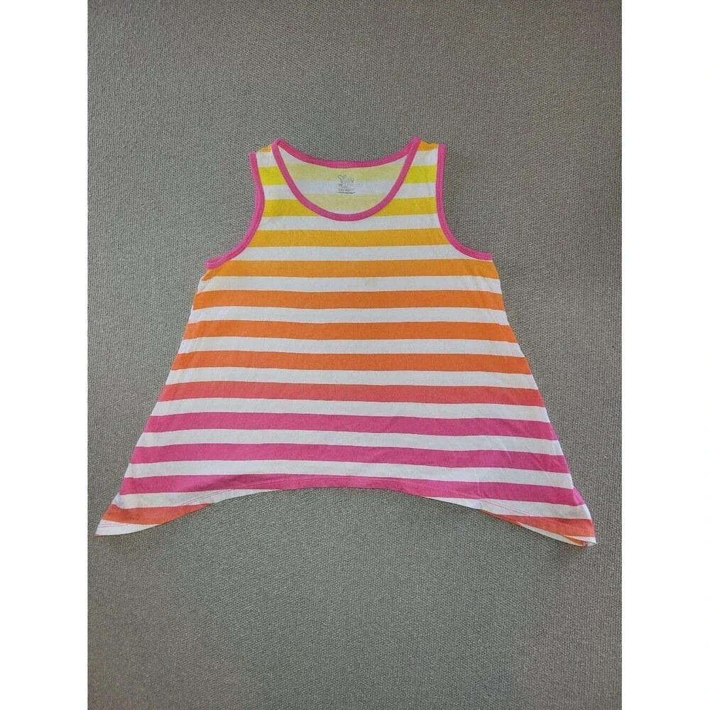 The Children's Place Size Large Bright Stripes Asymmetrical Tank Top